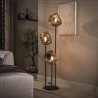 Lampadaire moderne en métal noir artic 3 lampes Roc