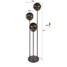 Lampadaire moderne 3 lampes en métal bronze Stelline