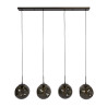 Suspension moderne 4 lampes en métal bronze Stelline