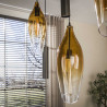 Suspension moderne métal et verre 7 lampes Cocoon