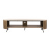 Meuble TV moderne 180 cm bois et céramique Arctus