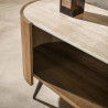 Meuble TV moderne 180 cm bois et céramique Arctus