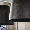 Suspension industrielle 3 lampes en métal brun Nostra