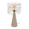 Lampe à poser industrielle en métal beige Curly