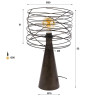 Lampe à poser industrielle en métal urban brun Curly