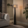 Lampadaire industriel en métal urban brun Curly