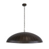 Suspension industrielle 1 lampe en métal brun Guarda