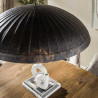 Suspension industrielle 1 lampe en métal brun Guarda
