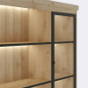 Bibliothèque contemporaine 240 cm chêne clair Valeria