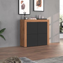 Buffet haut contemporain anthracite mat/ch&ecirc;ne wotan Neros