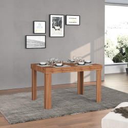 Table de salle à manger extensible contemporaine chêne wotan Neros