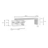Meuble TV extensible 180/260 cm blanc brillant/chêne wotan Neros
