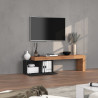 Meuble TV extensible 180/260 cm anthracite mat/chêne wotan Neros