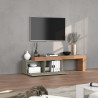 Meuble TV extensible 180/290 cm taupe/chêne wotan Neros