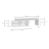 Meuble TV extensible 180/290 cm blanc brillant/chêne wotan Neros