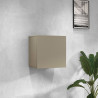 Rangement mural carré moderne taupe Neros
