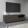 Meuble TV moderne 150 cm anthracite mat/chêne foncé Costarica