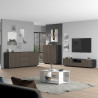 Buffet/bahut moderne 220 cm anthracite mat/chêne foncé Costarica
