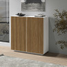 Buffet haut moderne blanc mat/chêne clair Costarica
