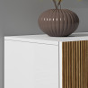 Buffet haut moderne blanc mat/chêne clair Costarica