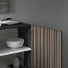 Buffet haut moderne anthracite mat/chêne foncé Costarica