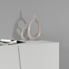 Armoire basse de bureau moderne blanc mat Essly