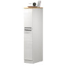 Colonne de cuisine 2 tiroirs blanc/chêne wotan Solena