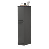 Colonne de cuisine 2 tiroirs anthracite mat/béton Solena