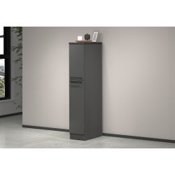 Colonne de cuisine 2 tiroirs anthracite mat/béton Solena