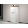Meuble pour frigo encastrable 60 cm blanc/chêne wotan Solena
