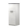 Meuble pour frigo encastrable 60 cm blanc/béton Solena