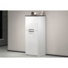 Meuble pour frigo encastrable 60 cm blanc/béton Solena