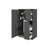 Meuble pour frigo encastrable 90 cm anthracite mat/béton Solena