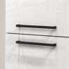 Meuble pour frigo encastrable 90 cm blanc/béton Solena