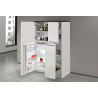Meuble pour frigo encastrable 90 cm blanc/béton Solena