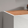 Meuble TV moderne 210 cm blanc/chêne wotan Grana