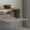 Meuble TV moderne 210 cm taupe/chêne wotan Grana