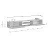 Meuble TV moderne 210 cm anthracite/chêne wotan Grana