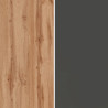 Buffet/bahut moderne 80 cm anthracite mat/chêne wotan Grana