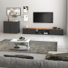 Buffet/bahut moderne 80 cm anthracite mat/chêne wotan Grana