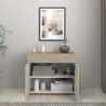 Buffet/bahut moderne 80 cm taupe/chêne wotan Grana