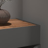 Buffet/bahut moderne 120 cm anthracite mat/chêne wotan Grana