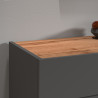 Buffet/bahut moderne 120 cm anthracite mat/chêne wotan Grana