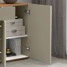 Buffet/bahut moderne 120 cm taupe/chêne wotan Grana