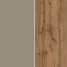 Buffet/bahut moderne 160 cm taupe/chêne wotan Grana