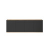 Buffet/bahut moderne 200 cm anthracite mat/chêne wotan Grana