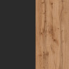 Buffet/bahut moderne 200 cm anthracite mat/chêne wotan Grana