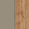 Buffet/bahut moderne 200 cm taupe/chêne wotan Grana
