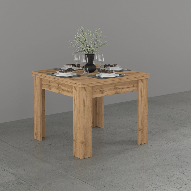 Table de salle à manger extensible 90/180 cm chêne wotan Jessica
