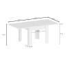 Table de salle à manger extensible 90/180 cm chêne wotan Jessica
